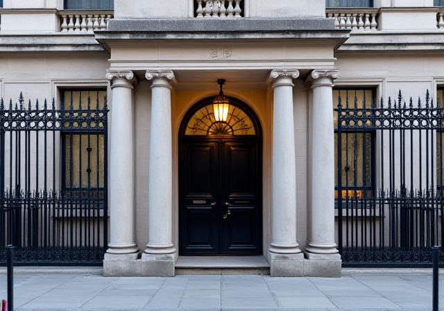 Exterior view of the prestigious London legal district near the Inner Circle