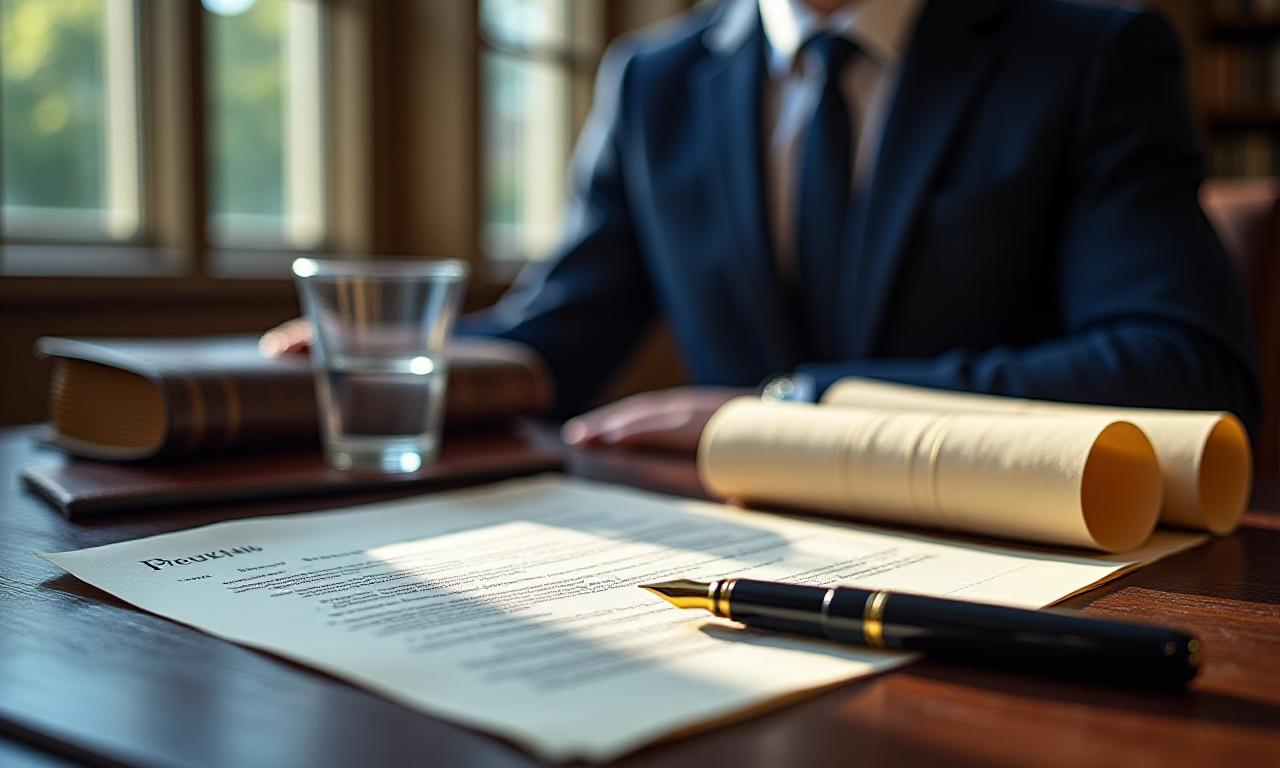 Meticulous legal document preparation in a London law office